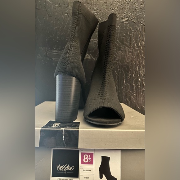 Womens Mossimo Florentina Knit Sock Bootie Heels Open Toe. - Picture 3 of 3